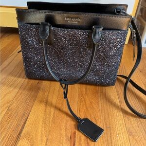 Blue/black kate spade sparkle purse